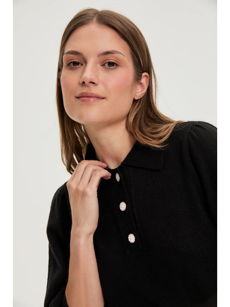 Moodo Svetr s límečkem černý Moodo