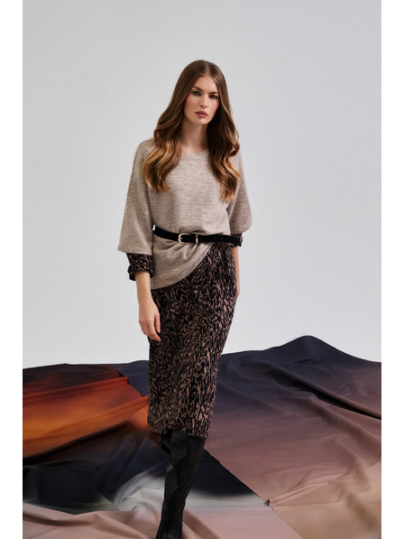 Moodo Svetr s krátkými rukávy béžový Moodo