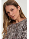 Moodo Svetr s leopardím vzorem béžový Moodo