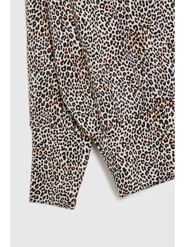 Moodo Svetr s leopardím vzorem béžový Moodo