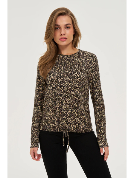 Moodo Svetr s jemným vzorem béžový Moodo