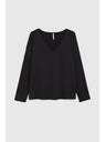 Moodo Svetr s krajkovým výstřihem černý Moodo