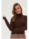 Moodo Svetr s rolákem hnědý Moodo