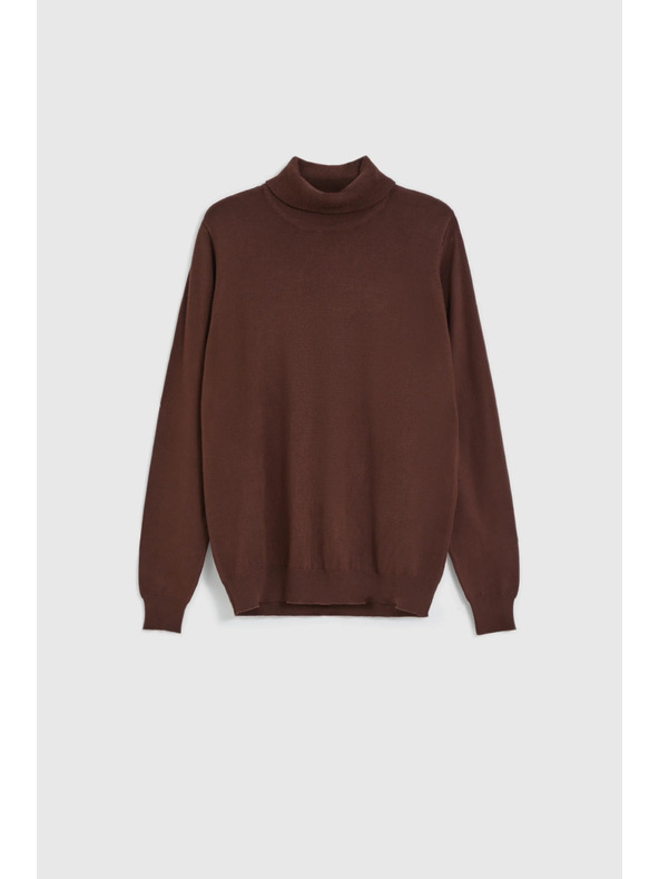 Moodo Svetr s rolákem hnědý Moodo