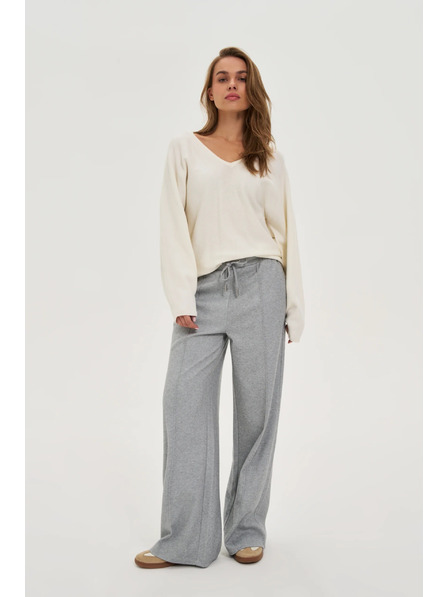 Moodo Svetr s výstřihem do V ecru Moodo