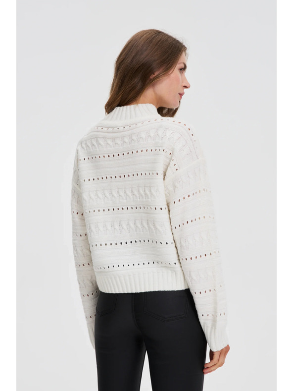 Moodo Svetr s rolákem bílý Moodo