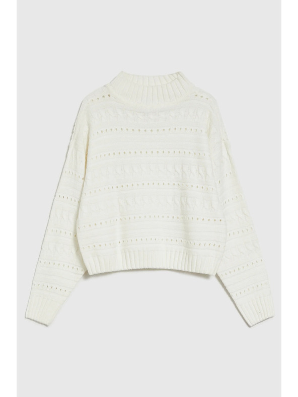 Moodo Svetr s rolákem bílý Moodo