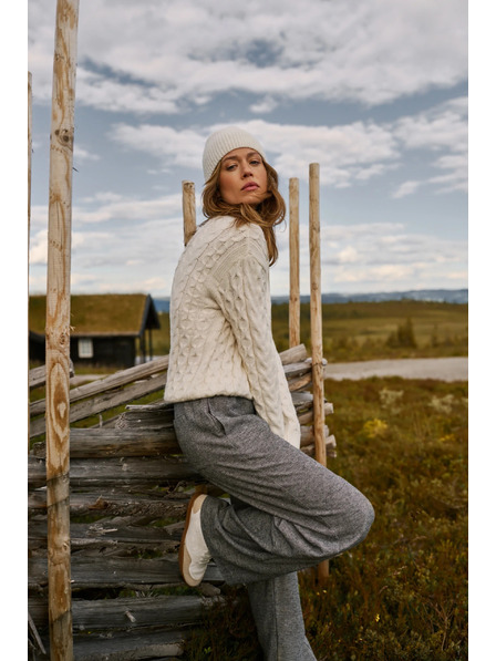 Moodo Svetr s ozdobným pletencem béžový Moodo