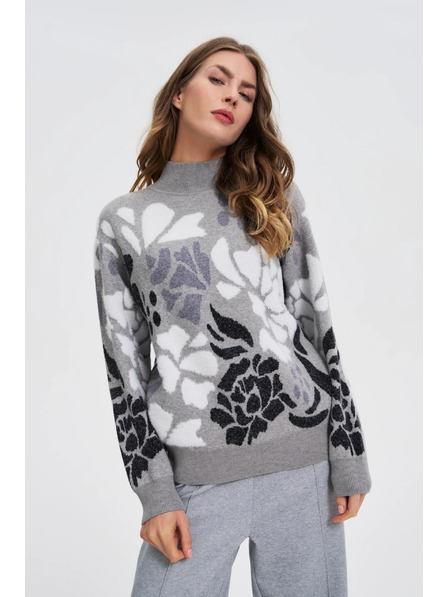 Moodo Svetr s rolákem šedý Moodo