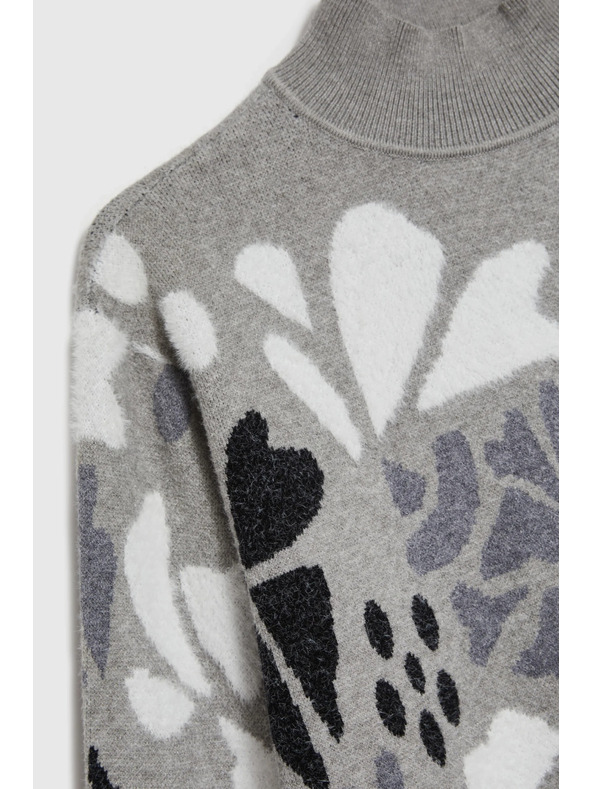 Moodo Svetr s rolákem šedý Moodo