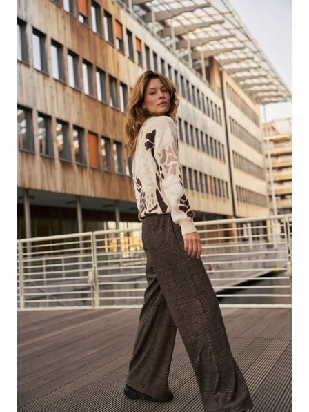 Moodo Vzorovaný svetr béžový Moodo