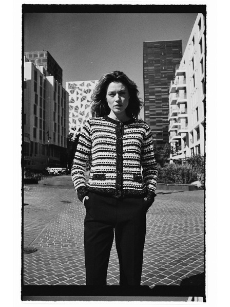 Moodo Černý pruhovaný kardigan Moodo