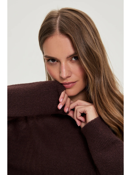 Moodo Hladký svetr hnědý Moodo