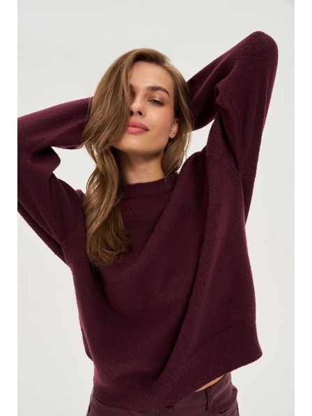 Moodo Hladký svetr burgundský Moodo