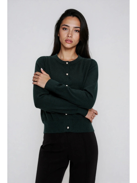 Moodo Tmavě zelený kardigan Moodo