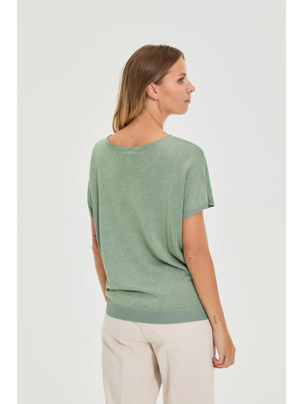 Moodo Viskózový svetr olivový Moodo