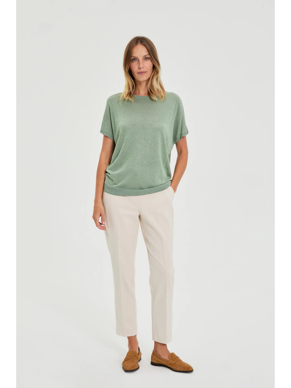 Moodo Viskózový svetr olivový Moodo