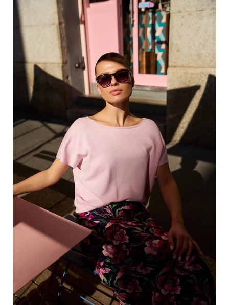 Moodo Tenký svetr růžový Moodo