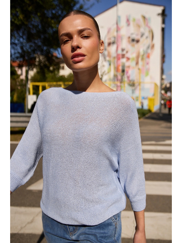 Moodo Tenký svetr modrý Moodo