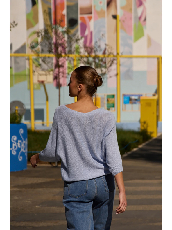 Moodo Tenký svetr modrý Moodo