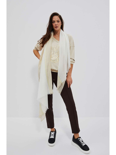 Moodo Šál v pruzích béžové barvy Moodo