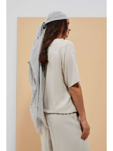 Moodo Šál s jemným kovovým potiskem šedý Moodo