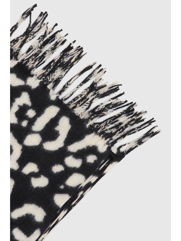 Moodo Krémová šála s leopardím vzorem Moodo