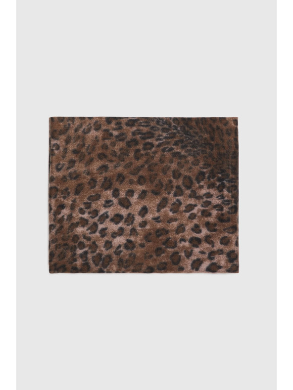 Moodo Šál v leopardím vzoru hnědý Moodo