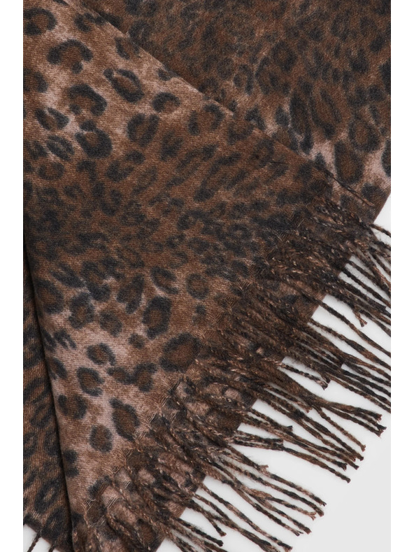 Moodo Šál v leopardím vzoru hnědý Moodo