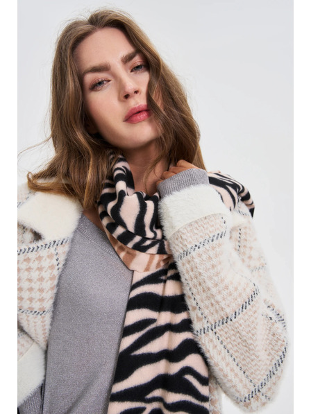 Moodo Šál se zvířecím vzorem béžový Moodo