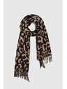 Moodo Hnědá šála s leopardím vzorem Moodo