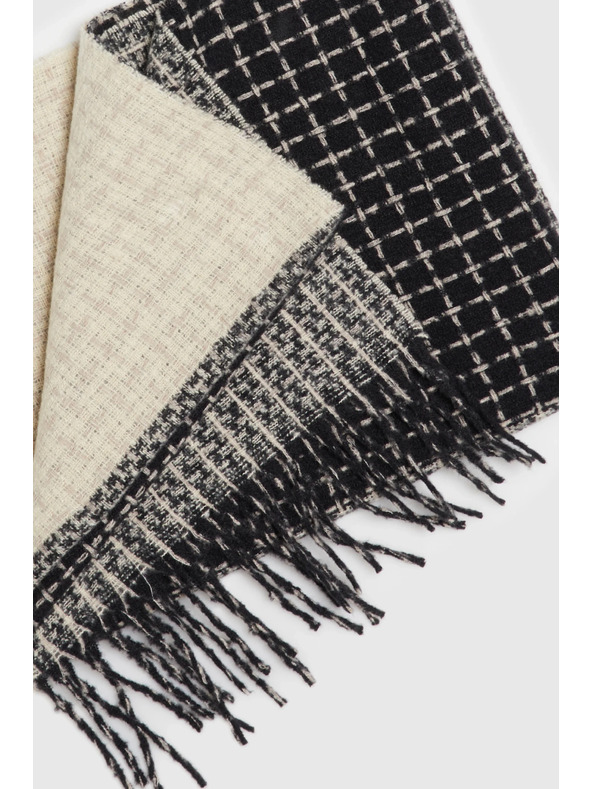 Moodo Šál se střapci černý Moodo