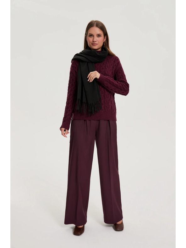 Moodo Šál se střapci černý Moodo