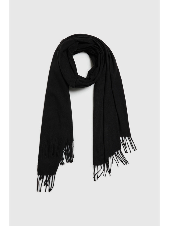 Moodo Šál se střapci černý Moodo