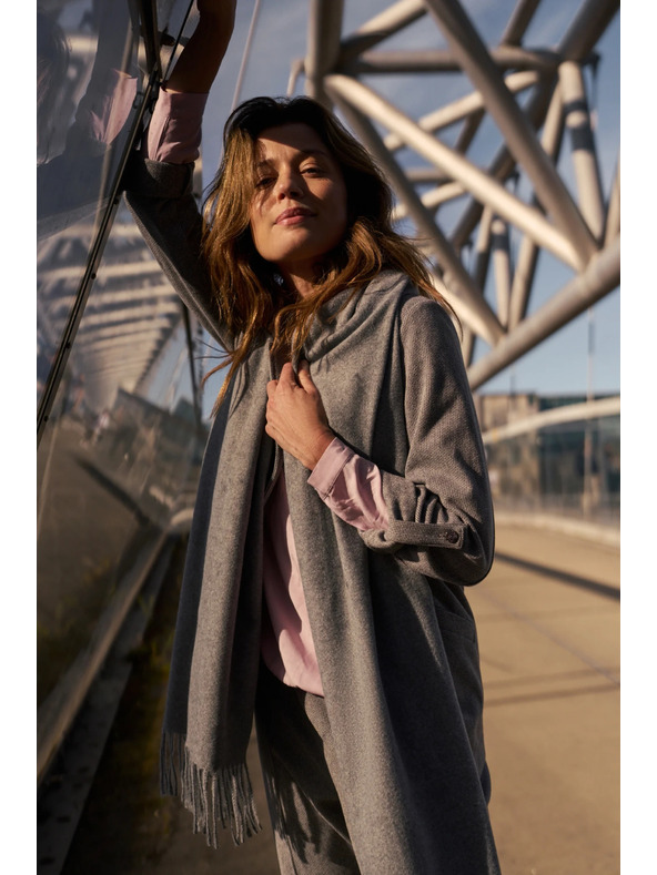 Moodo Šál se střapci šedý Moodo