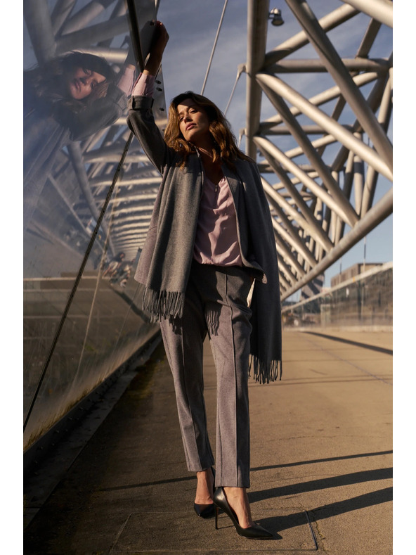 Moodo Šál se střapci šedý Moodo