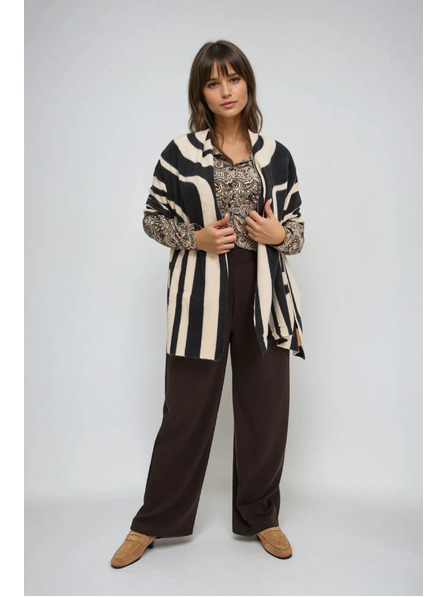 Moodo Šála s geometrickým vzorem béžová Moodo