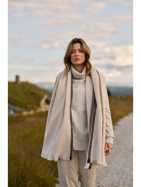 Moodo Hladký béžový šál Moodo