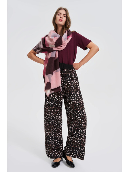 Moodo Vzorovaný šál burgundský Moodo