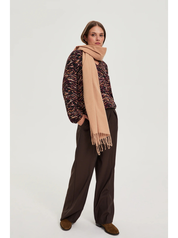 Moodo Šál se střapci béžový Moodo