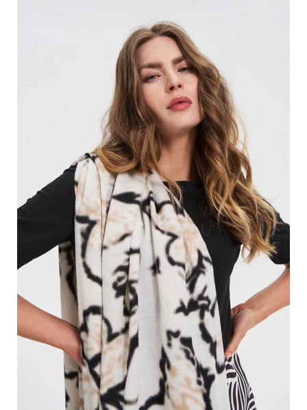 Moodo Vzorovaný šátek béžový Moodo