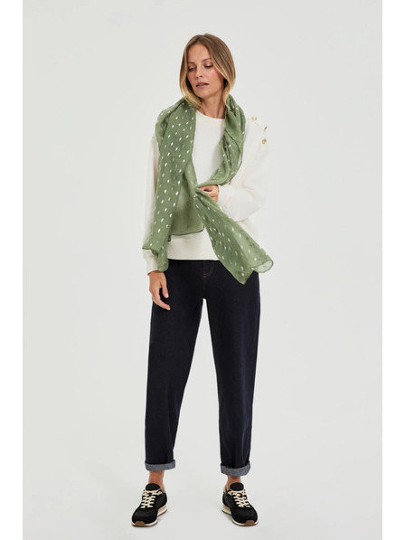 Moodo Šála s potiskem olivová Moodo