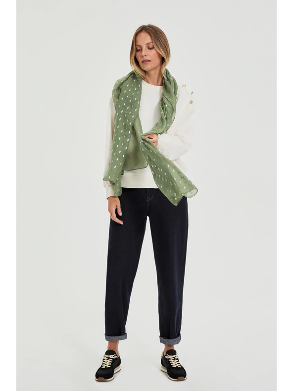 Moodo Šála s potiskem olivová Moodo