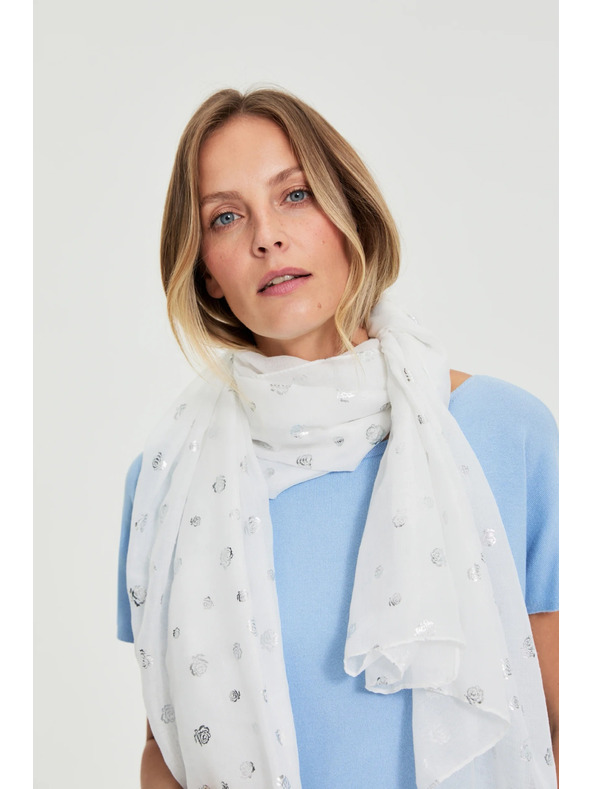 Moodo Šála s potiskem bílá Moodo