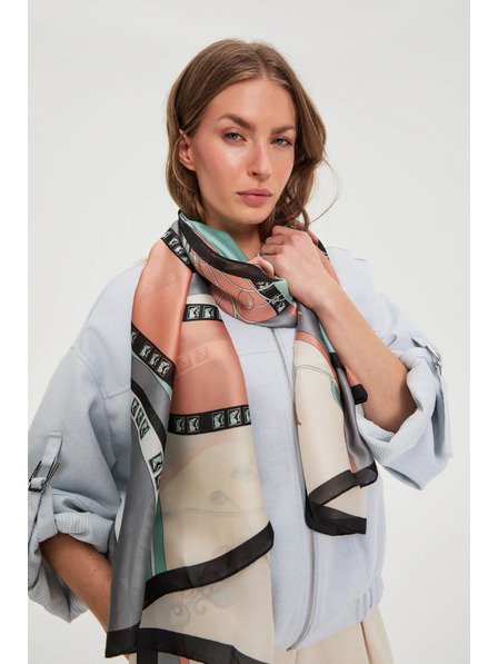 Moodo Vzorovaný šál mátový Moodo