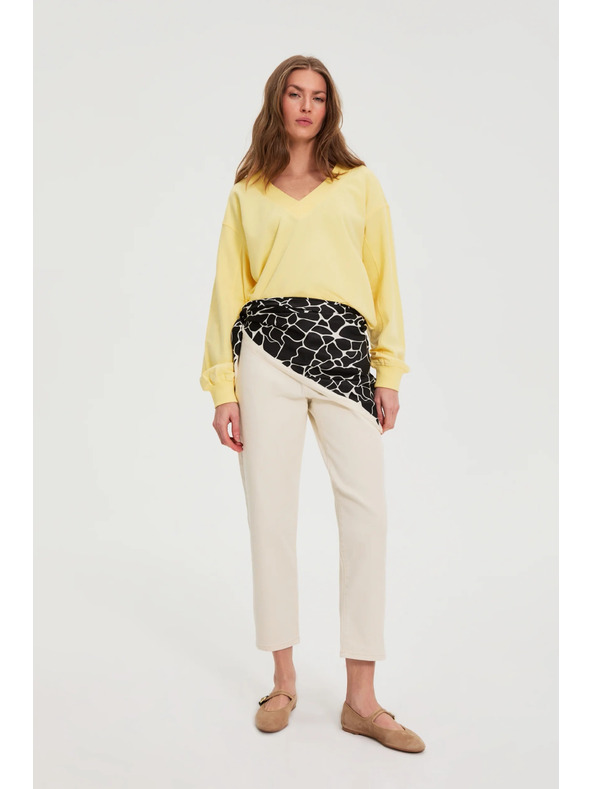 Moodo Vzorovaný šátek černý Moodo