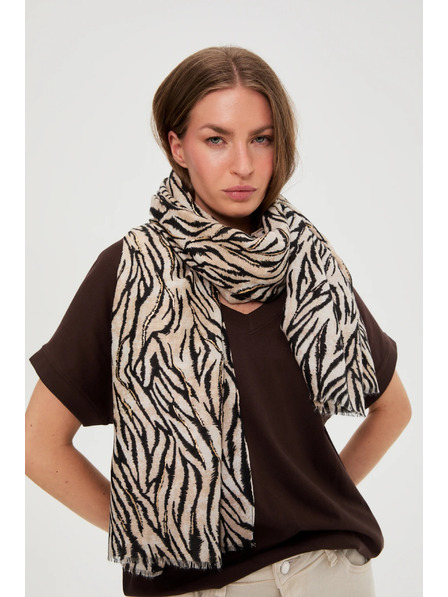 Moodo Šál se zvířecím vzorem béžový Moodo