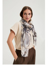 Moodo Šál s květy šedý Moodo
