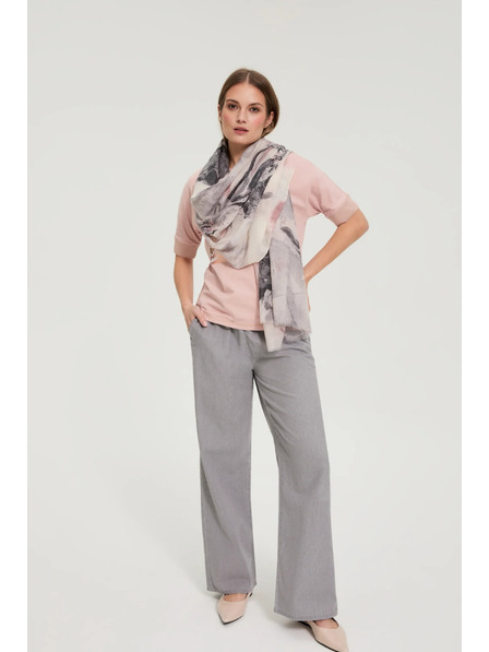 Moodo Vzorovaný šál růžový Moodo