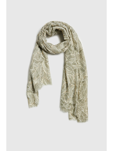 Moodo Vzorovaný šál olivový Moodo